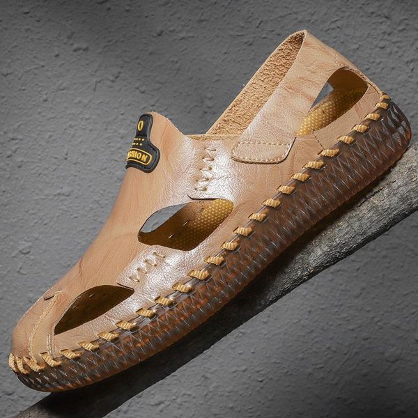 sandals sport shoes for summer platform man sports sandalia masculina roman outdoor wear male men casual mens sandal homme flip, Black